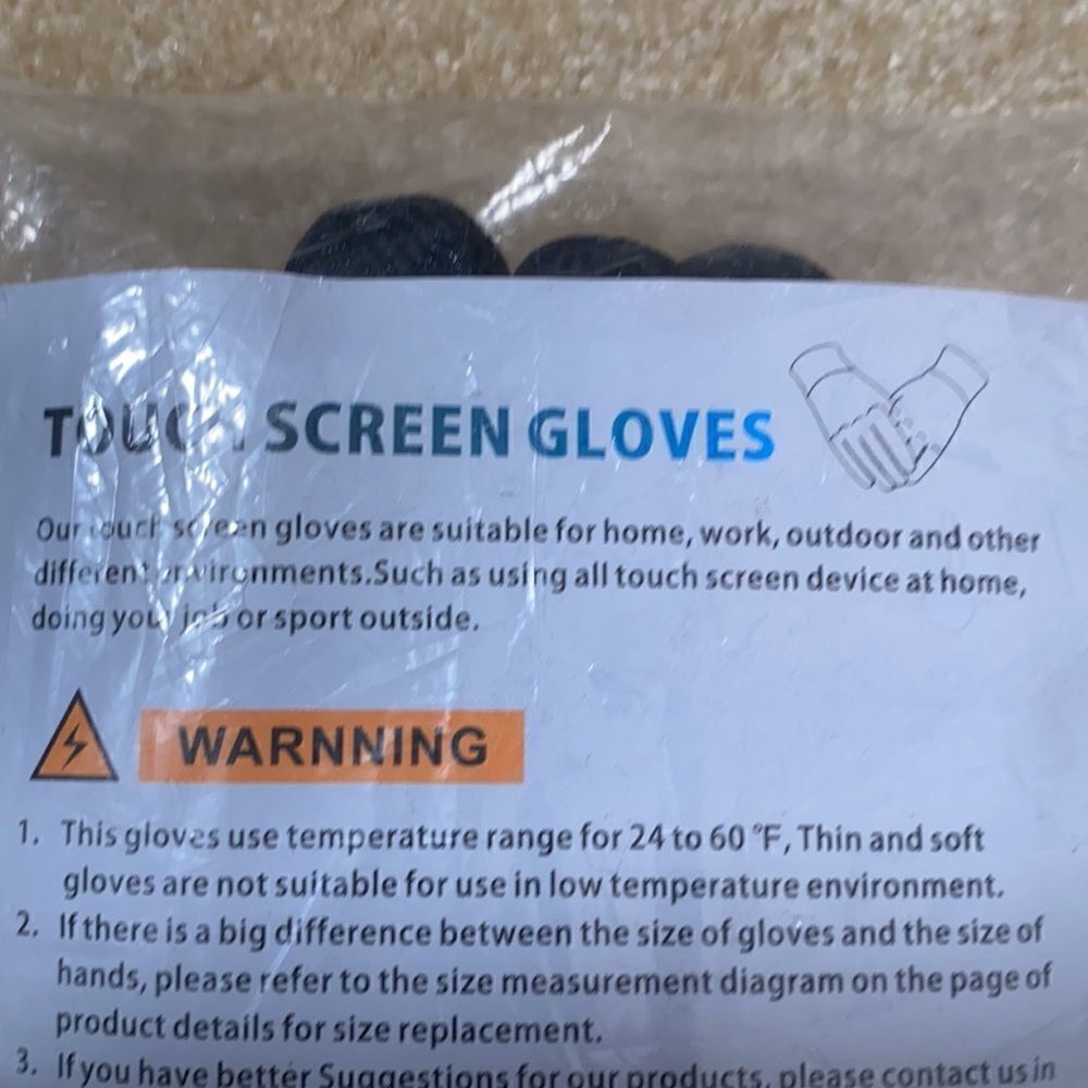 Touchscreen Gloves  Gray  Large - Picture 3 of 5